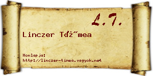 Linczer Tímea névjegykártya